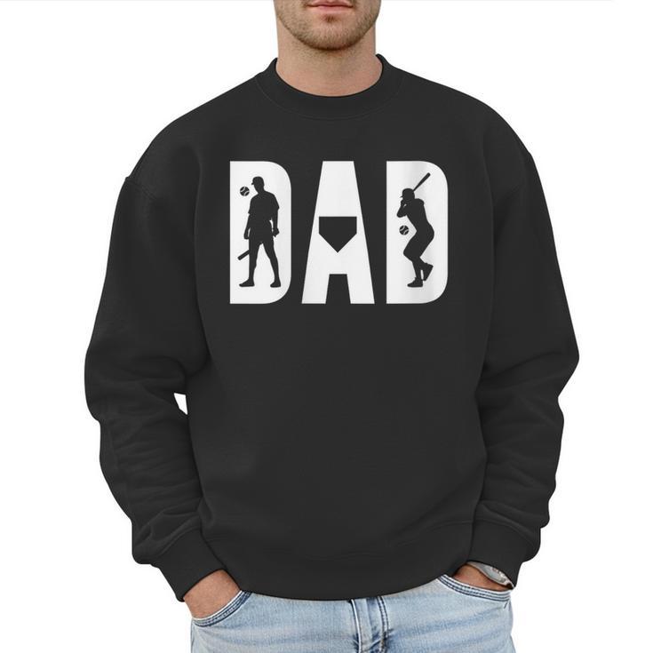 Baseball Dad Father's Day Birthday Baseball Graphic Men Sweatshirt