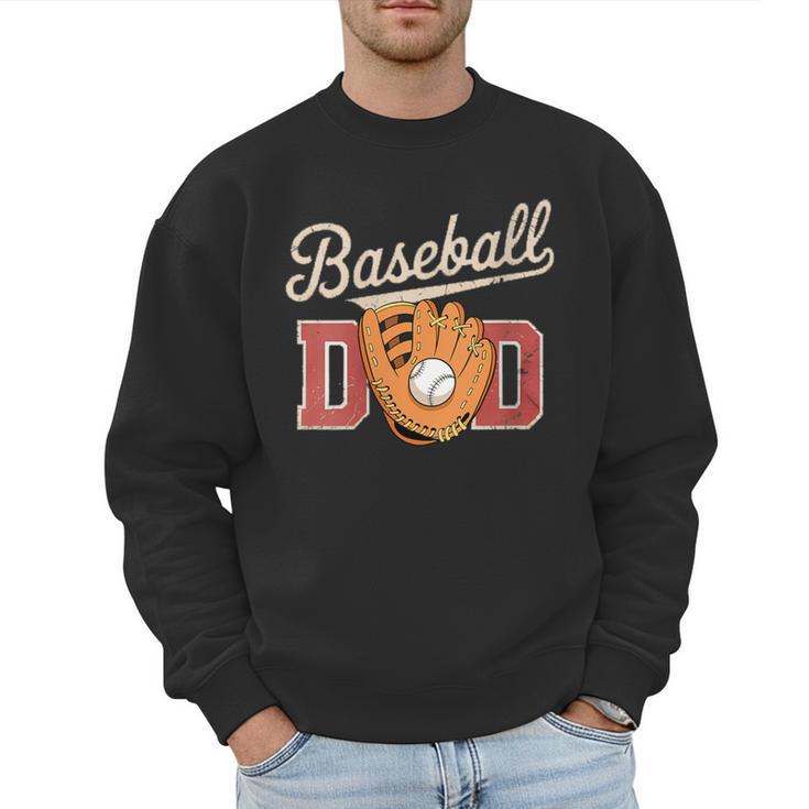 Baseball Dad Fireball Sports Father Fathers Day Daddy Men Sweatshirt