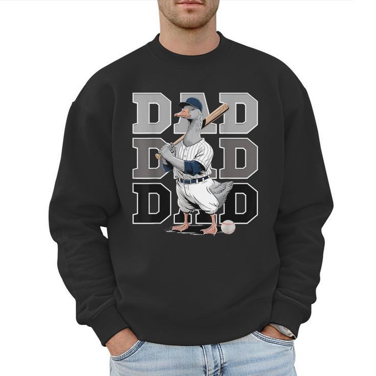 Baseball Dad Goose Sports Lover Father's Day Tee Men Sweatshirt