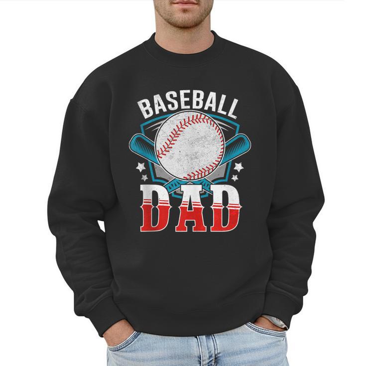 Baseball Dad Happy Fathers Day Dad Daddy Baseball Lover Men Sweatshirt