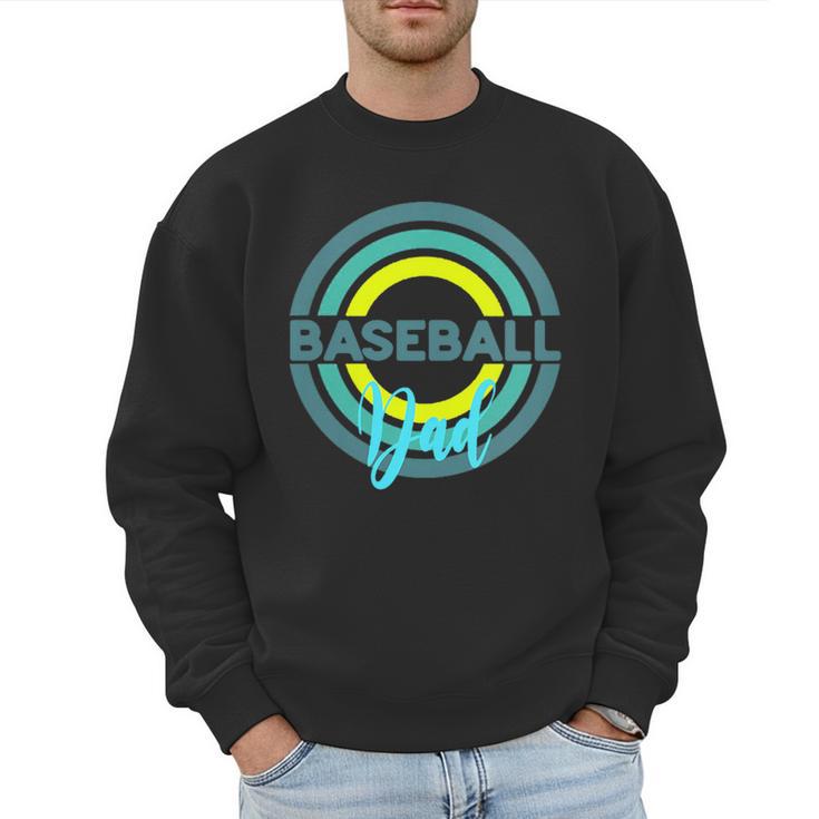 Baseball Dad With Modern Baseball Circles Men Sweatshirt