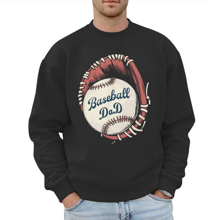 Baseball Dad Softball Glove And Ball Men Sweatshirt