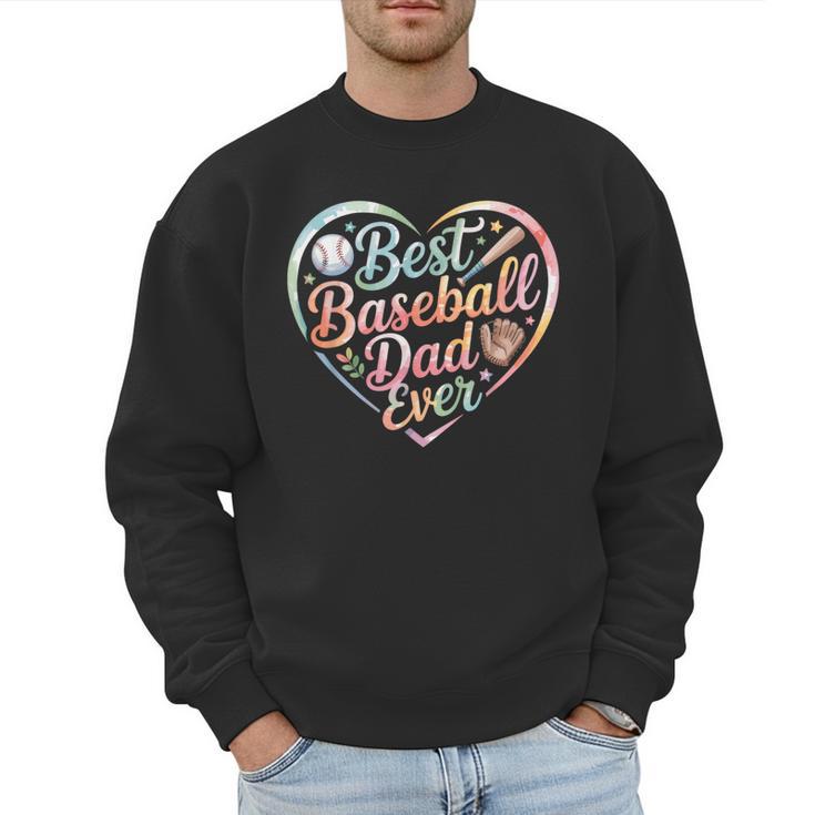 Best Baseball Dad Ever Heart Men Sweatshirt