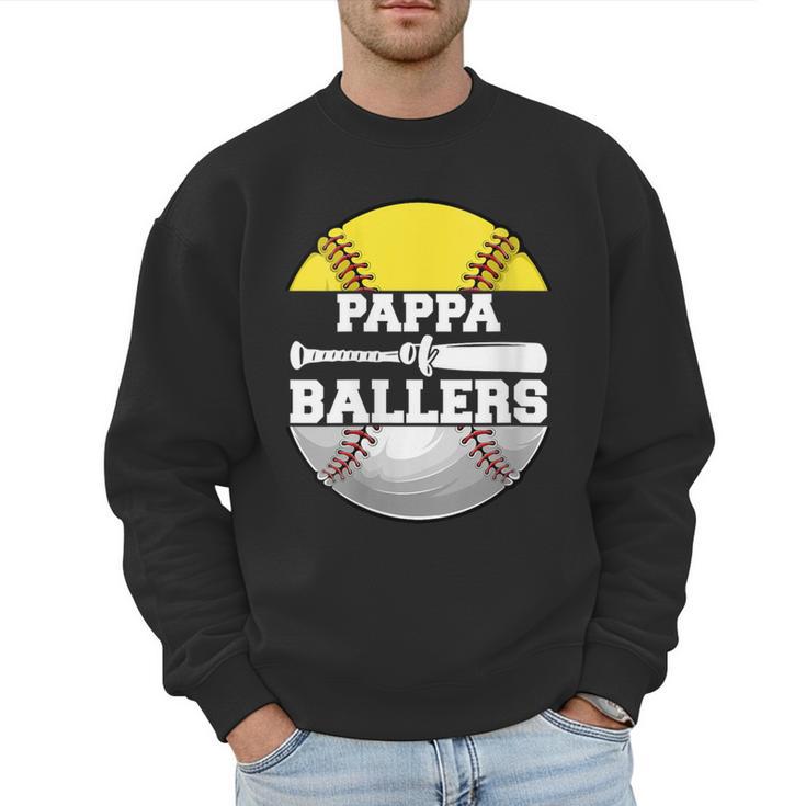 Pappa Of Ballers Softball Baseball Dad Men Sweatshirt Pappa Of Ballers Softball Baseball Dad Men Sweatshirt