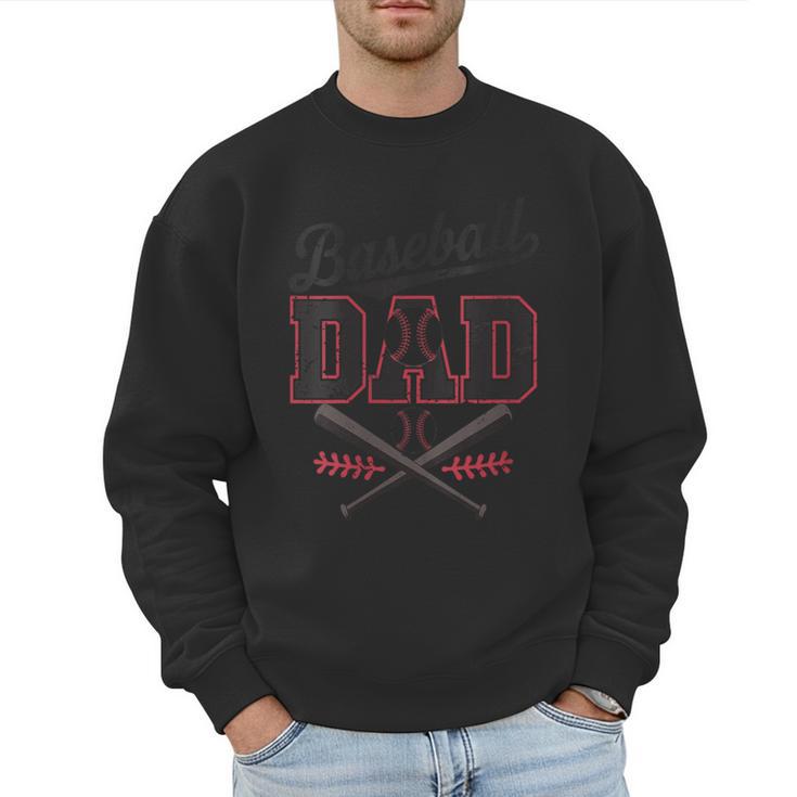 Vintage Baseball Dad Fathers Day Daddy Toddler Kids Boys Men Sweatshirt
