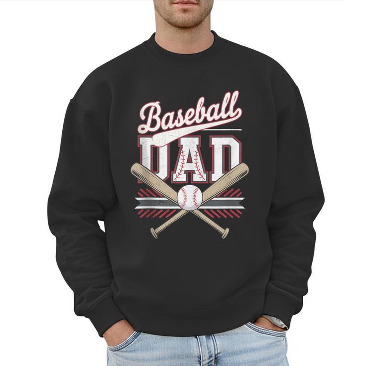 Vintage Baseball Dad Father's Day Husband Daddy Dad In Law Men Sweatshirt