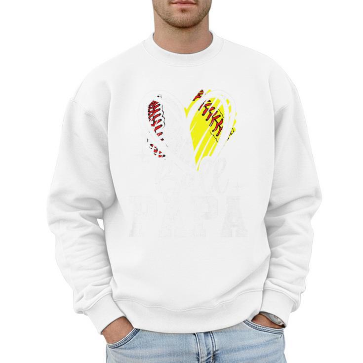 Ball Papa Softball Baseball Dad Fathers Day Premium Men Sweatshirt