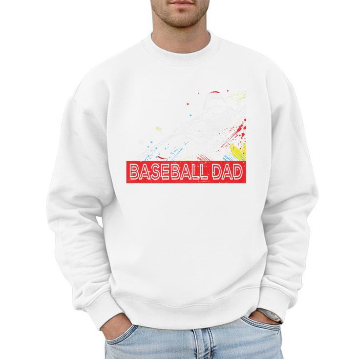 Baseball Dad Baseball Pop Art Baseball Sport Team Premium Men Sweatshirt