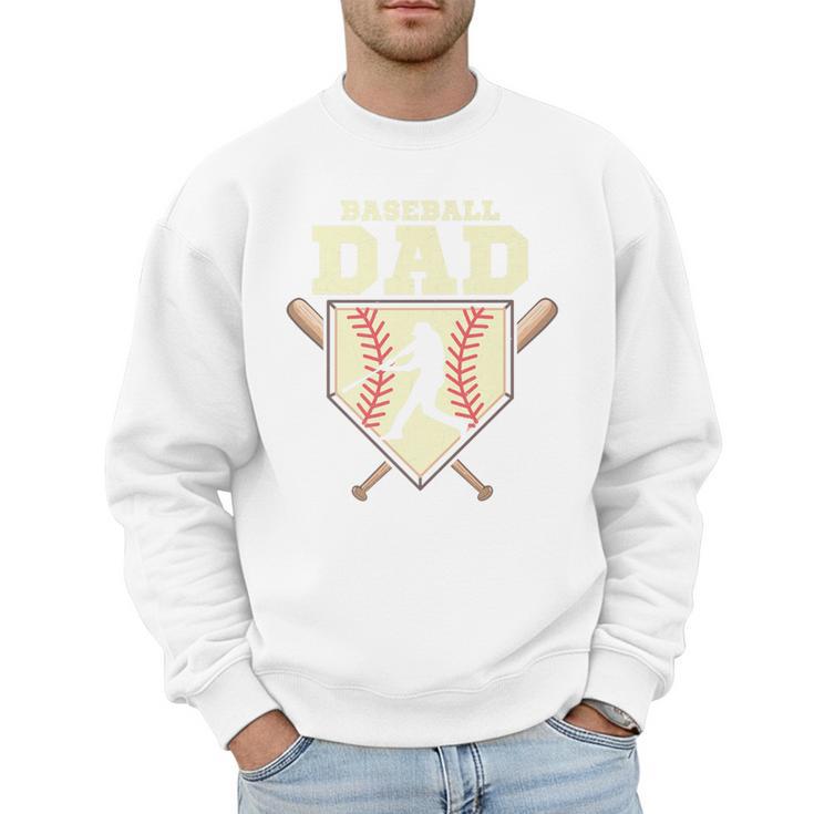 Baseball Dad Sport Fan Father Premium Men Sweatshirt