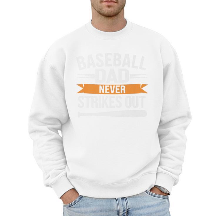 Father Fathers Day Baseball Lovers Baseball Dad Homerun Premium Men Sweatshirt