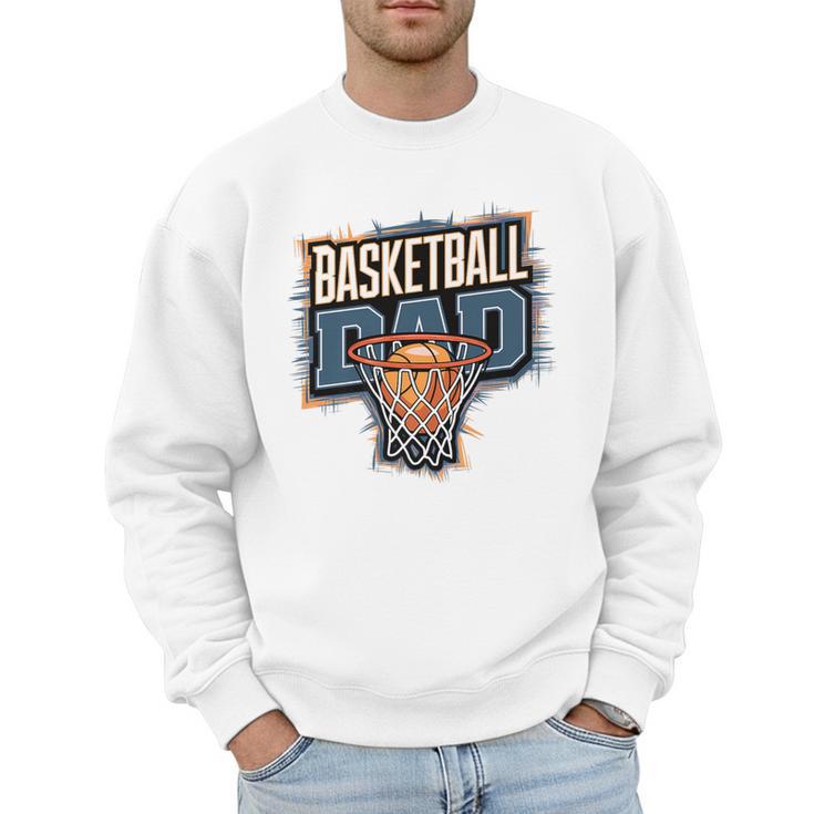Proud Baseball Dad Game Day Sports-Loving Coach Fathers Premium Men Sweatshirt
