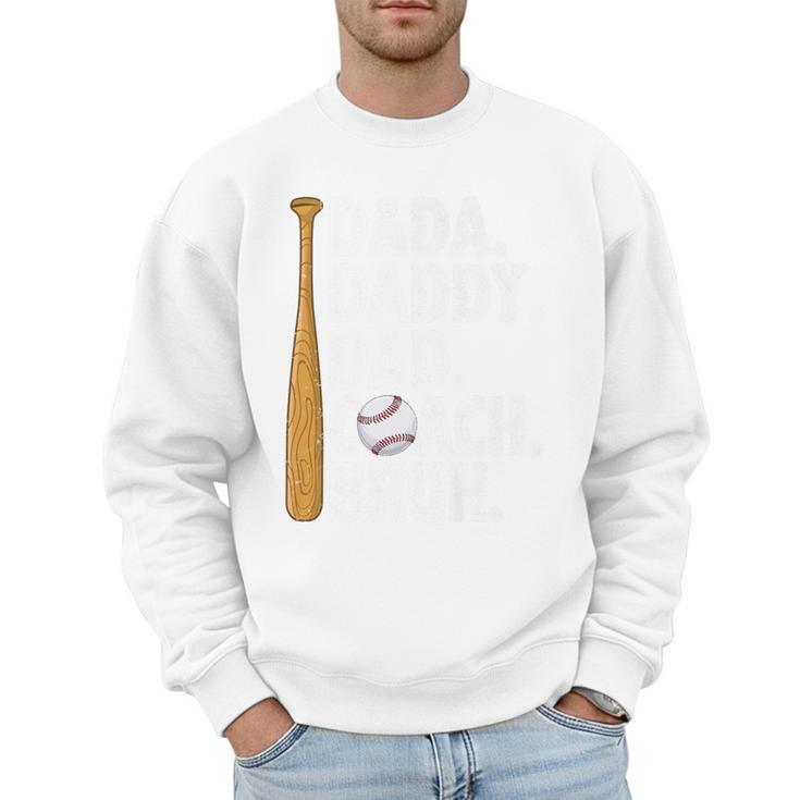Retro Dada Daddy Dad Coach Bruh Baseball Dad Fathers Day Men Premium Men Sweatshirt
