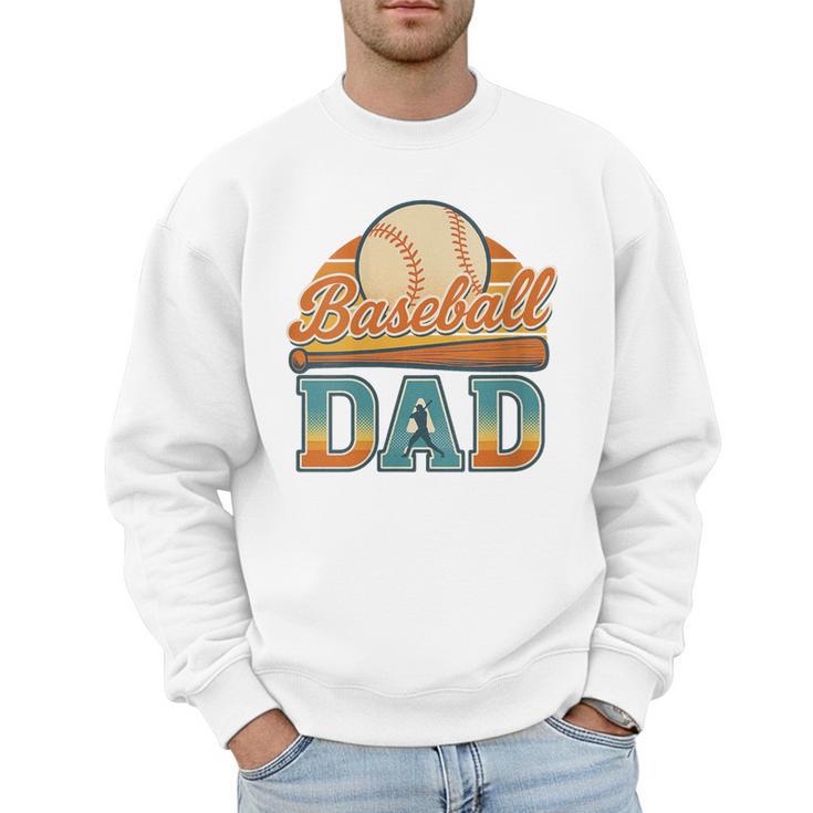 Retro Vintage Baseball Dad Summer Sports Lover Fathers Day Men Sweatshirt