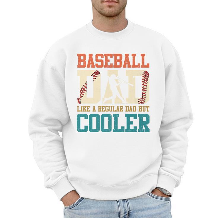 Vintage Baseball Dad Like a Regular Dad But Cooler Men Premium Men Sweatshirt