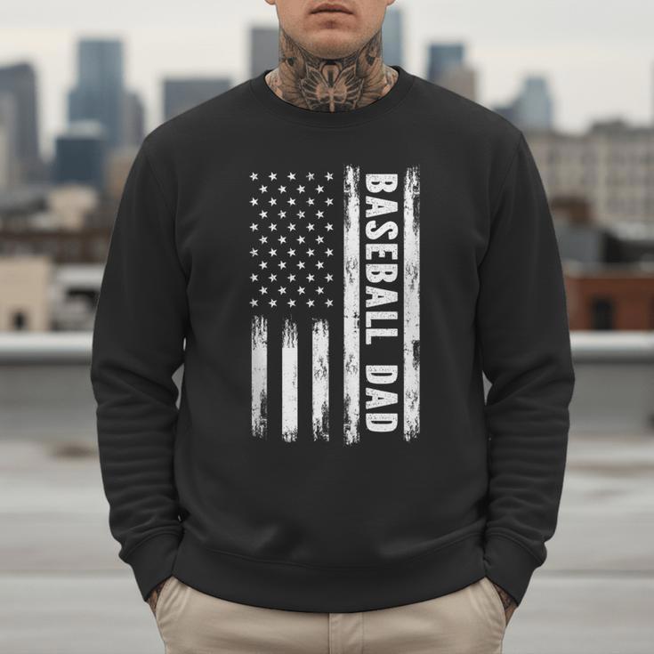 Baseball Dad American Flag Grunge Retro Vintage Father Men Sweatshirt Baseball Dad American Flag Grunge Retro Vintage Father Men Sweatshirt