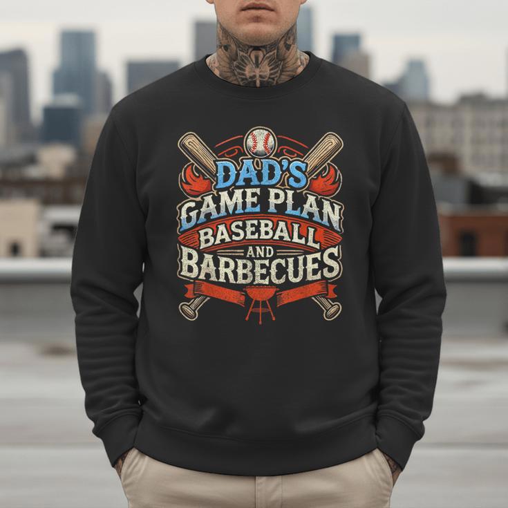Baseball Dad BBQ Grill Dad's Game Plan Baseball & Barbecues Men Sweatshirt Baseball Dad BBQ Grill Dad's Game Plan Baseball & Barbecues Men Sweatshirt