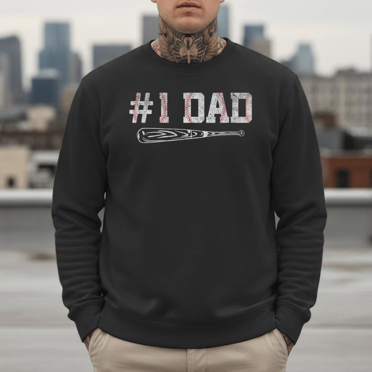 Baseball Dad Daddy Father's Day Number One Baseball Dad Men Sweatshirt Baseball Dad Daddy Father's Day Number One Baseball Dad Men Sweatshirt