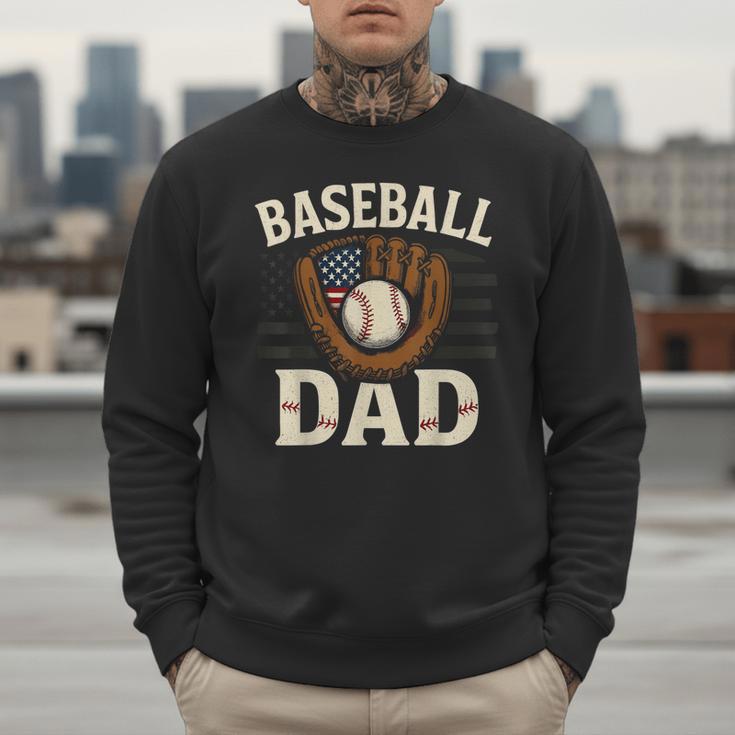 Baseball Dad Fathers Day American USA Flag Men Boys Kids Men Sweatshirt Baseball Dad Fathers Day American USA Flag Men Boys Kids Men Sweatshirt