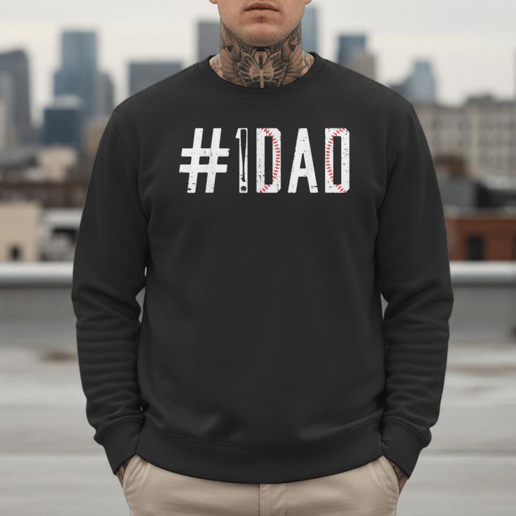 Baseball Dad Father's Day Baseball Player Fan Daddy Papa Men Sweatshirt