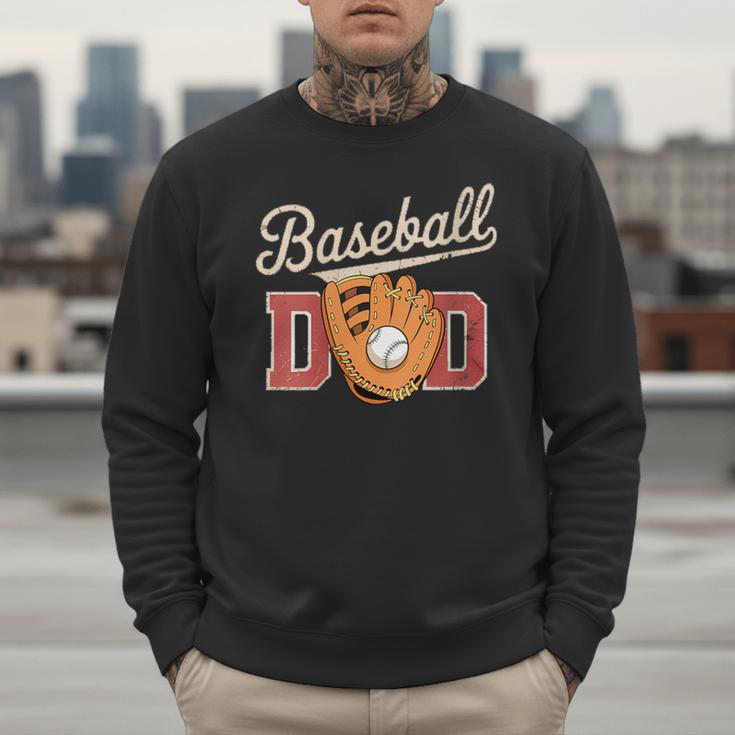 Baseball Dad Fireball Sports Father Fathers Day Daddy Men Sweatshirt