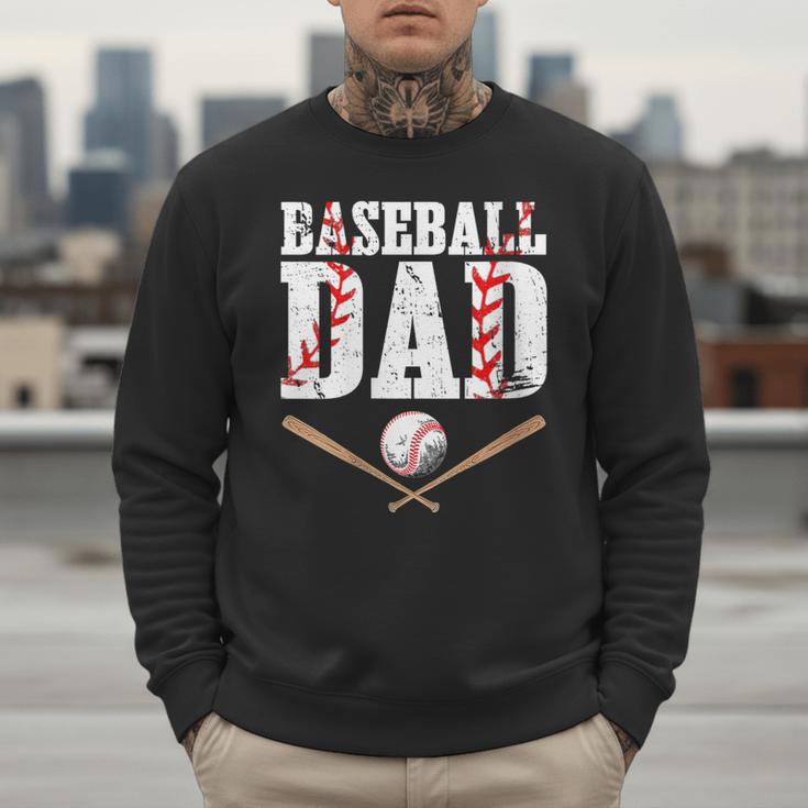 Baseball Dad Happy Fathers Day For Men Boys Kid Men Sweatshirt