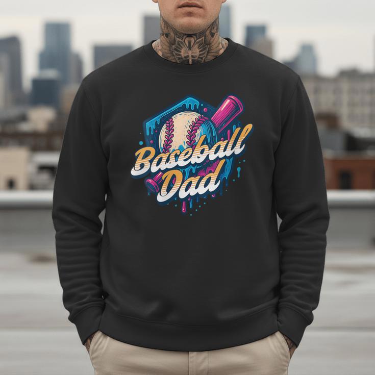 Baseball Dad Kids Birthday Baseball Drip Ice Cream Family Men Sweatshirt Baseball Dad Kids Birthday Baseball Drip Ice Cream Family Men Sweatshirt