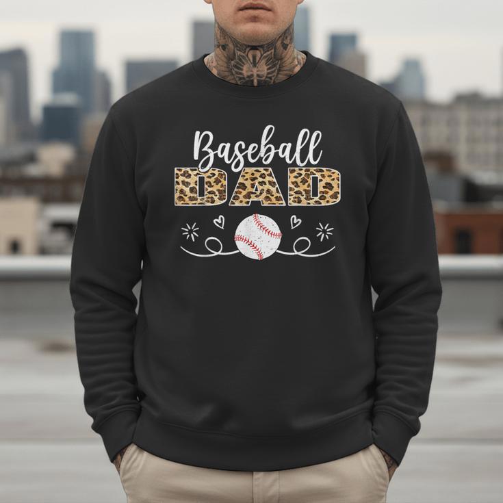 Baseball Dad Leopard Baseball Player Men Sweatshirt Baseball Dad Leopard Baseball Player Men Sweatshirt