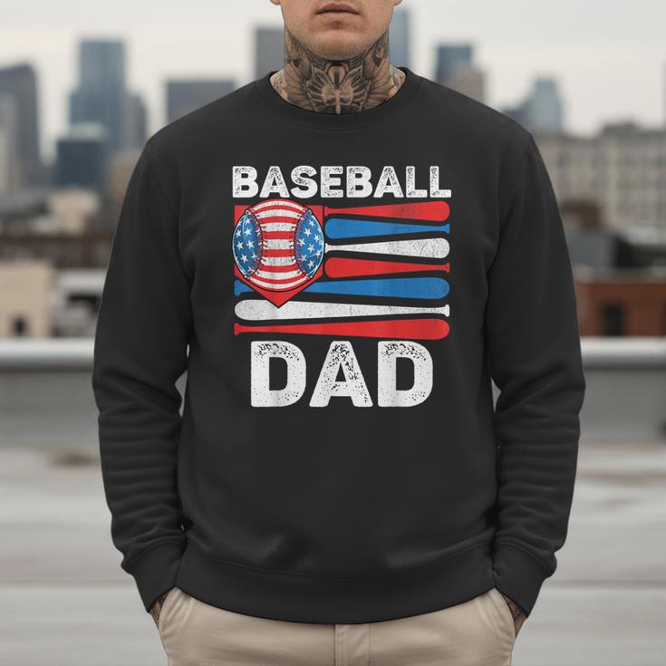 Baseball Dad For Men American Flag 4th Of July Fathers Day Men Sweatshirt Baseball Dad For Men American Flag 4th Of July Fathers Day Men Sweatshirt