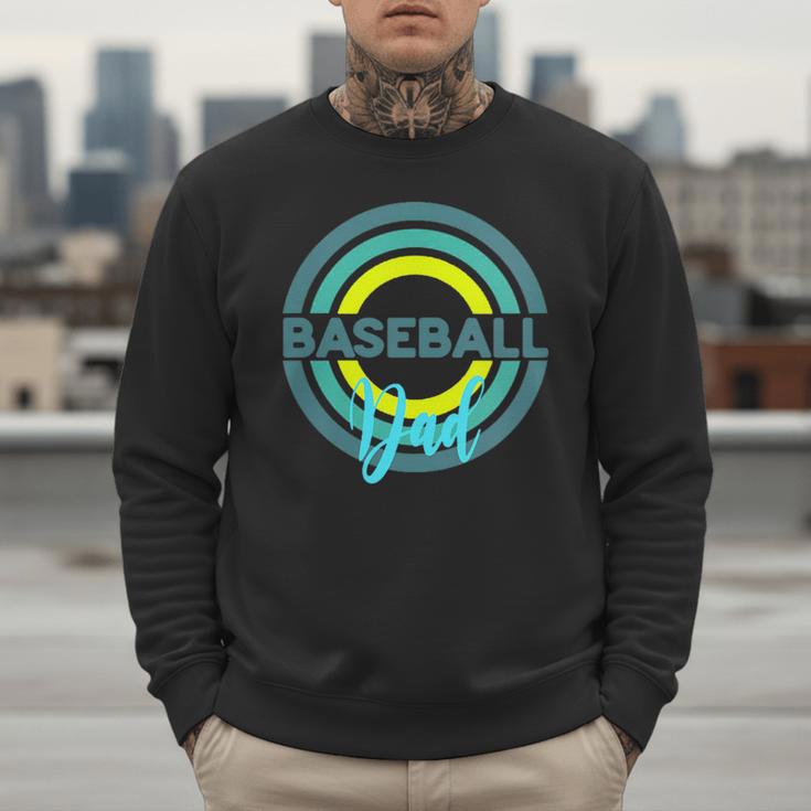 Baseball Dad With Modern Baseball Circles Men Sweatshirt Baseball Dad With Modern Baseball Circles Men Sweatshirt