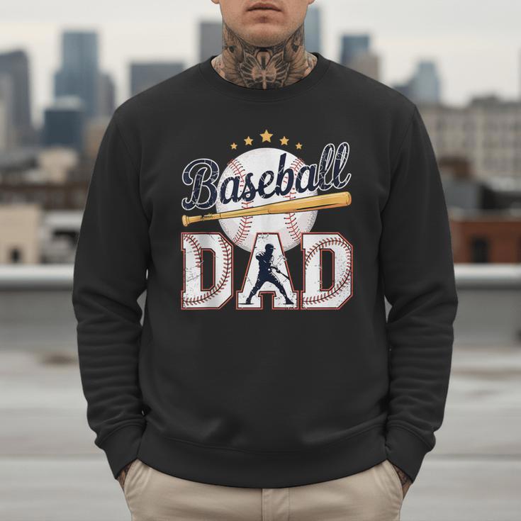 Baseball Dad Player Cool Retro Sports Fan Father's Day Men Sweatshirt Baseball Dad Player Cool Retro Sports Fan Father's Day Men Sweatshirt
