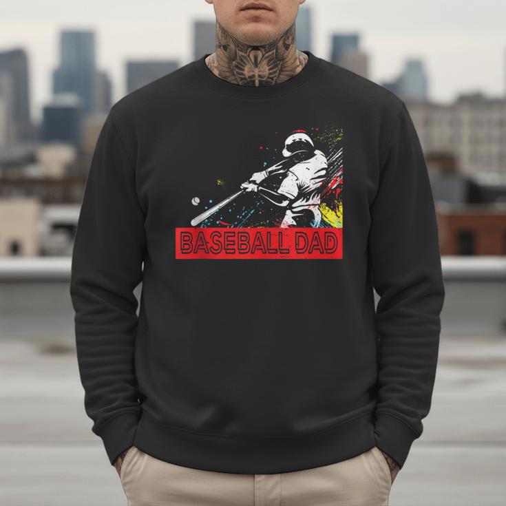Baseball Dad Baseball Pop Art Baseball Sport Team Men Sweatshirt