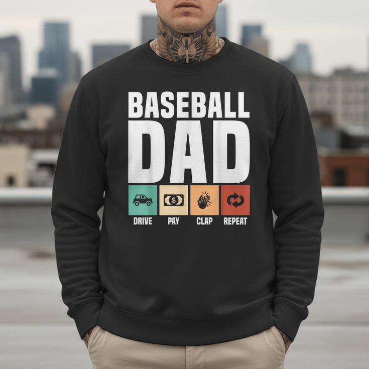Baseball Dad Proud Little Slugger Father Humor Men Sweatshirt
