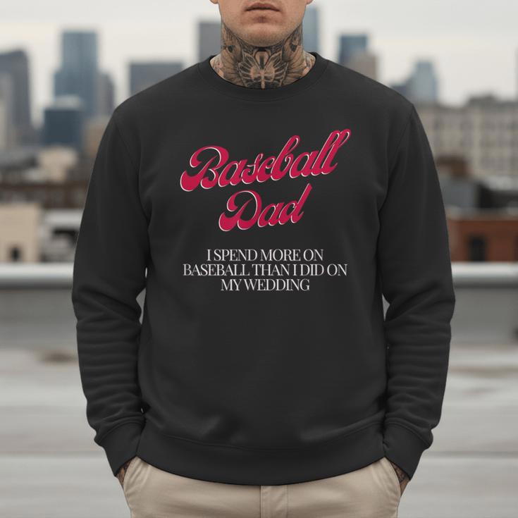 Baseball Dad Travel Ball Little League Husband Wedding Men Sweatshirt