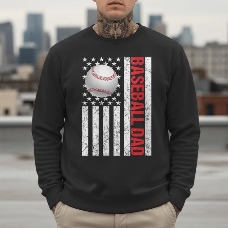 Baseball Dad USA American Flag Patriotic Dad 4th Of July Men Sweatshirt Baseball Dad USA American Flag Patriotic Dad 4th Of July Men Sweatshirt