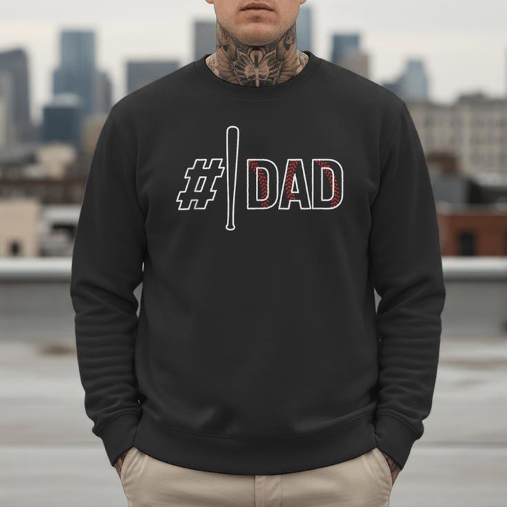 Baseball Player Dad Father's Day Number One Baseball Dad Men Sweatshirt Baseball Player Dad Father's Day Number One Baseball Dad Men Sweatshirt