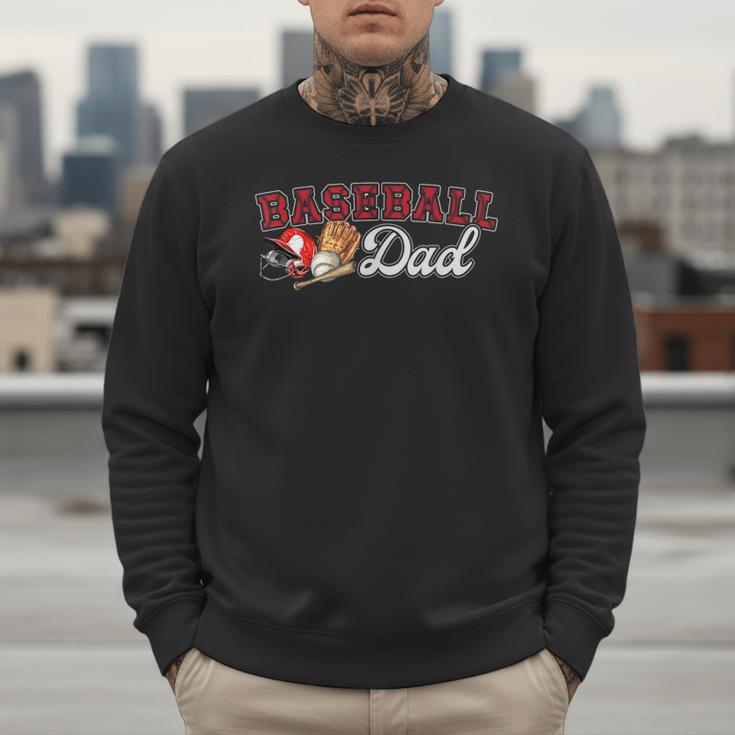 Cheer Baseball Dad My Favorite Cheerleader Calls Me Dad Red Men Sweatshirt
