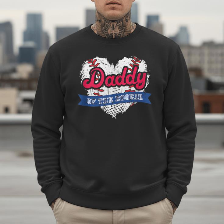 Daddy Of The Rookie Baseball Dad Retro Love Heart Birthday Men Sweatshirt Daddy Of The Rookie Baseball Dad Retro Love Heart Birthday Men Sweatshirt