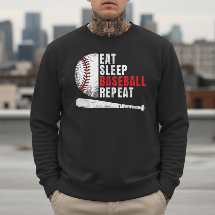 Eat Sleep Baseball Repeat Humor Baseball Dad Players Men Sweatshirt Eat Sleep Baseball Repeat Humor Baseball Dad Players Men Sweatshirt