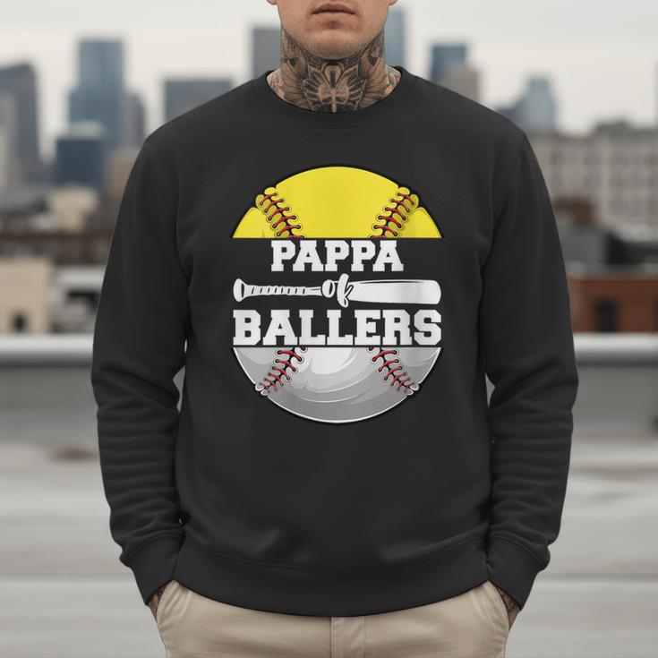 Pappa Of Ballers Softball Baseball Dad Men Sweatshirt Pappa Of Ballers Softball Baseball Dad Men Sweatshirt