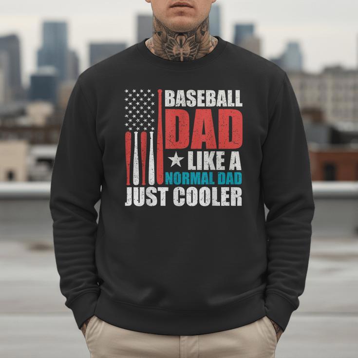 Patriotic Baseball Dad Father's Day American Flag Men Sweatshirt Patriotic Baseball Dad Father's Day American Flag Men Sweatshirt