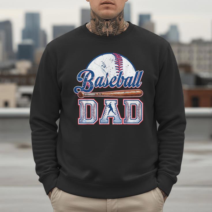 Retro Baseball Dad Game Day Sport Dad Father's Day Men Sweatshirt