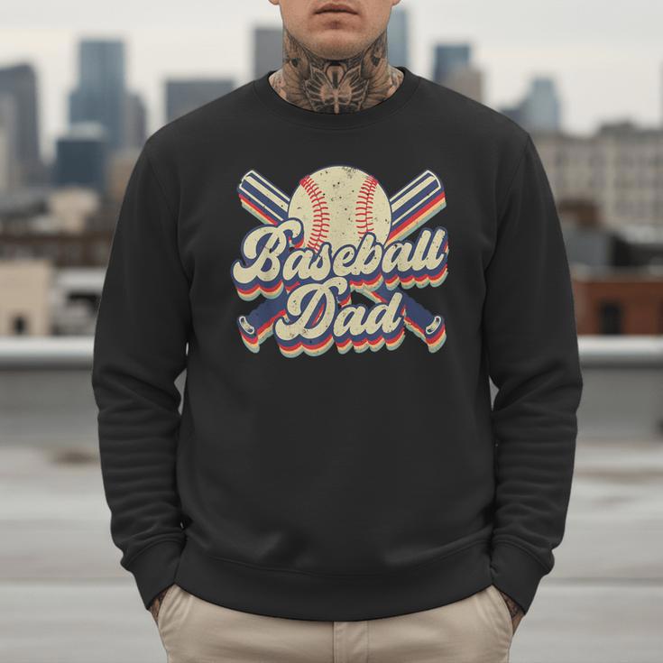 Retro Baseball Dad Sports Lovers Happy Father's Day Men Sweatshirt Retro Baseball Dad Sports Lovers Happy Father's Day Men Sweatshirt