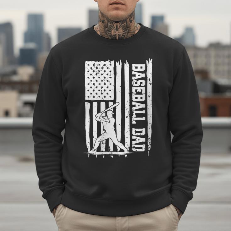 Retro Baseball Dad Us America Flag Fathers Day Men Sweatshirt Retro Baseball Dad Us America Flag Fathers Day Men Sweatshirt