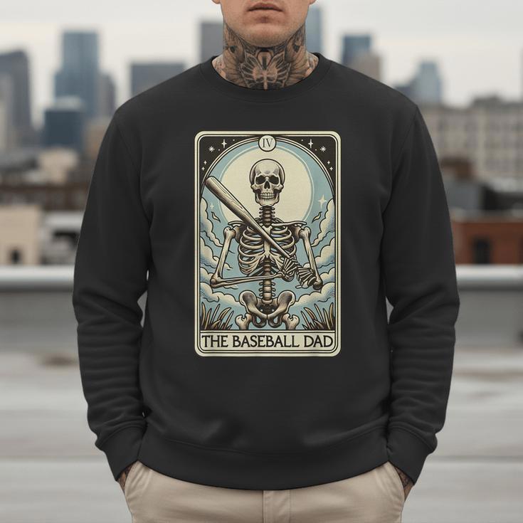 Retro Skeleton Baseball Dad Tarot Card Halloween Sport Lover Men Sweatshirt Retro Skeleton Baseball Dad Tarot Card Halloween Sport Lover Men Sweatshirt