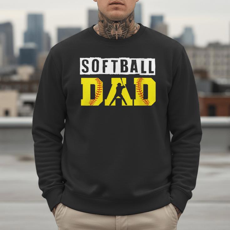 Softball Dad Like A Baseball Dad Definition Men Sweatshirt