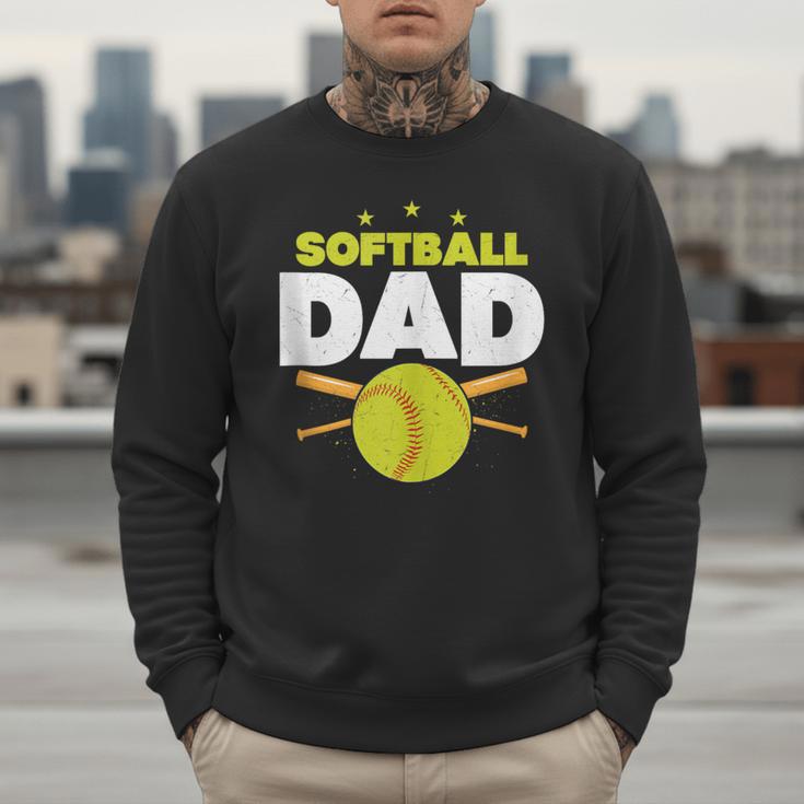 Softball Dad Just Like A Baseball Dad Player Men Sweatshirt Softball Dad Just Like A Baseball Dad Player Men Sweatshirt