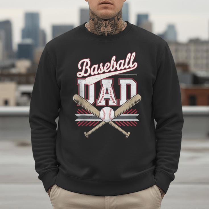 Vintage Baseball Dad Father's Day Husband Daddy Dad In Law Men Sweatshirt