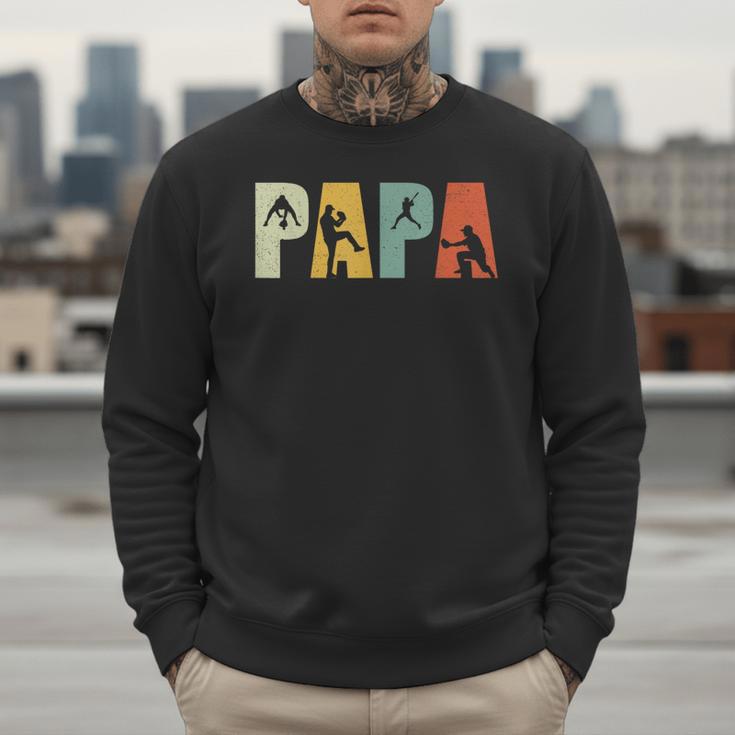 Vintage Baseball Dad Papa Fathers Day Men Sweatshirt Vintage Baseball Dad Papa Fathers Day Men Sweatshirt