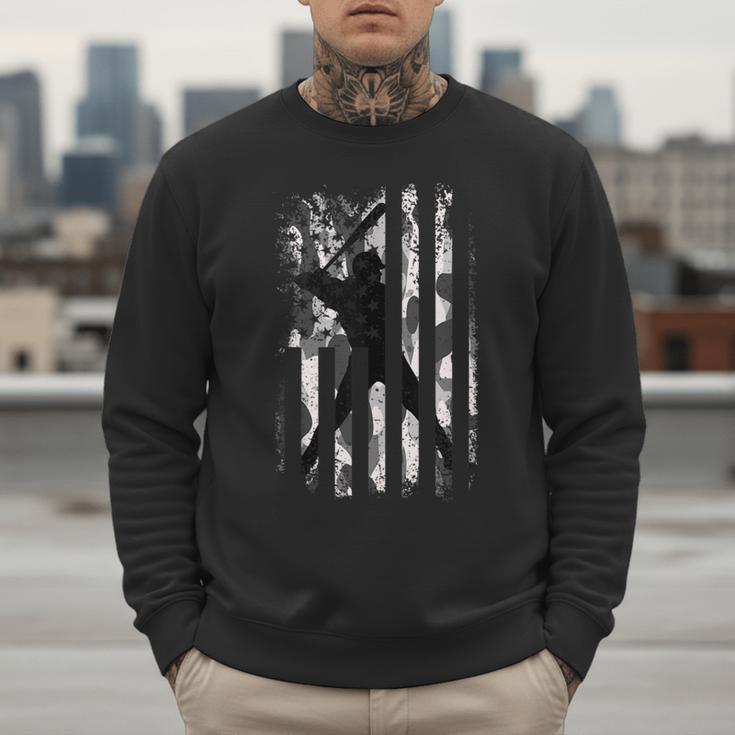Vintage Baseball US Camouflage Flag Tee Baseball Dad Player Men Sweatshirt Vintage Baseball US Camouflage Flag Tee Baseball Dad Player Men Sweatshirt