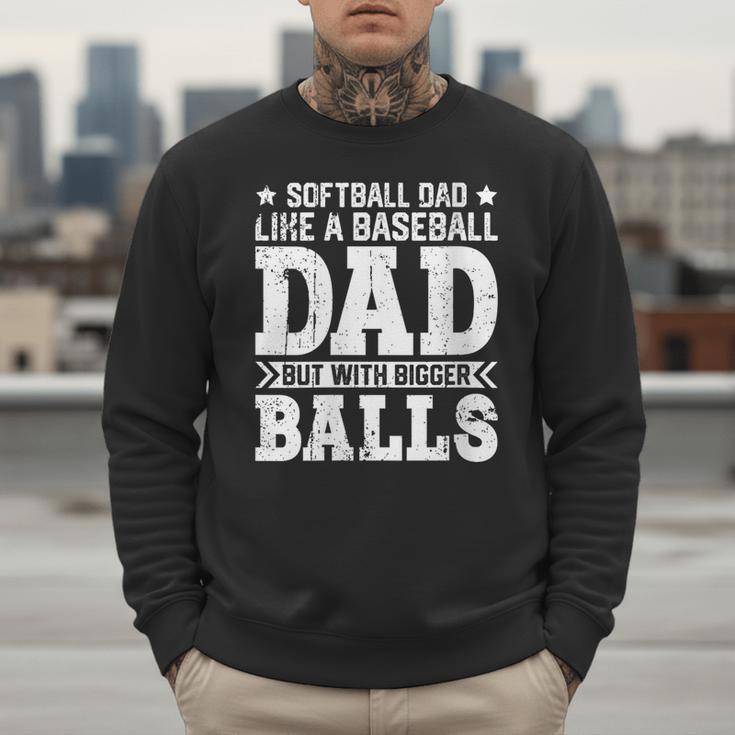 Vintage Softball Dad Like A Baseball Dad Fathers Day Men Sweatshirt Vintage Softball Dad Like A Baseball Dad Fathers Day Men Sweatshirt